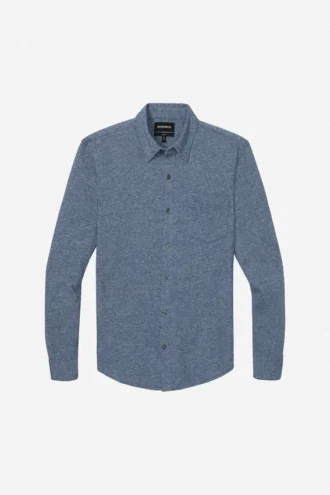 Mélange-Jersey-Hemd mit Knöpfen, Große Größen