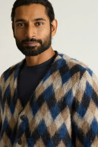 Mohair-Strickjacke