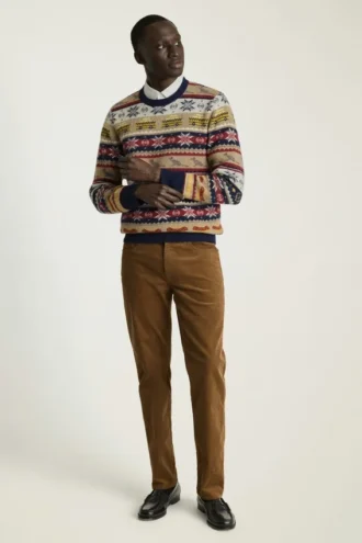 Nyc Fair-Isle-Pullover | Herren-Fair-Isle-Pullover mit NYC-Ikonen