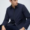 Nylon-Jacke mit durchgehendem Reißverschluss Nylon-Jacke mit durchgehendem Reißverschluss