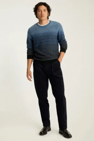 Ombre-Pullover-mit-Rundhalsausschnitt
