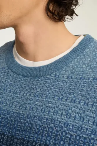 Ombre-Pullover-mit-Rundhalsausschnitt