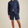 Overshirt aus Stretch-Leinen-Baumwolle