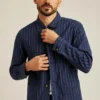 Overshirt aus Stretch-Leinen-Baumwolle