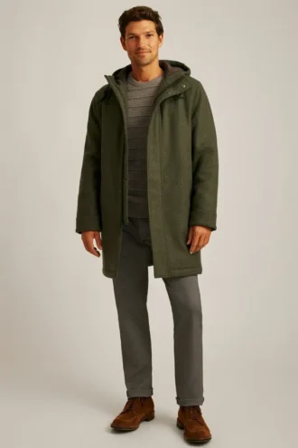 Parka – Herrenparka aus italienischer Wolle Parka – Herrenparka aus italienischer Wolle