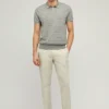 Polo-Pullover aus Baumwoll-Leinen Polo-Pullover aus Baumwoll-Leinen