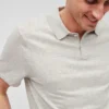 Polo-Pullover aus Baumwoll-Leinen Polo-Pullover aus Baumwoll-Leinen