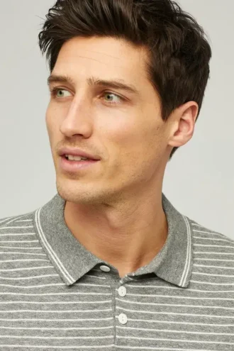 Polo-Pullover aus Baumwoll-Leinen