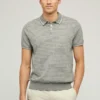 Polo-Pullover aus Baumwoll-Leinen Polo-Pullover aus Baumwoll-Leinen