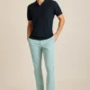 Polo-Pullover aus Leinenmischung Polo-Pullover aus Leinenmischung