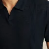 Polo-Pullover aus Leinenmischung Polo-Pullover aus Leinenmischung