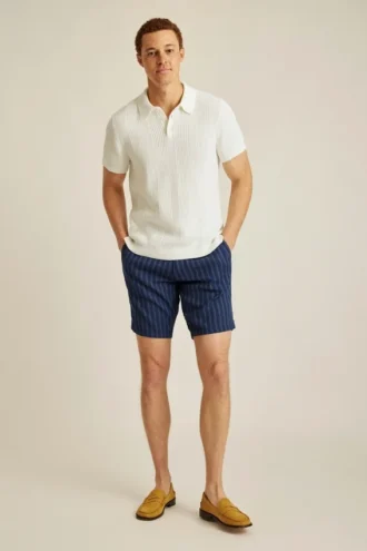 Polo-Pullover mit vertikalem Stich