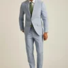 Portugiesisches Stretch-Chambray-Sakko Portugiesisches Stretch-Chambray-Sakko