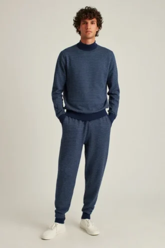 Pullover aus Baumwolle und Kaschmir mit Stehkragen