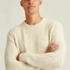 Pullover aus Baumwolle und Kaschmir mit Zopfmuster und Rundhalsausschnitt Pullover aus Baumwolle und Kaschmir mit Zopfmuster und Rundhalsausschnitt