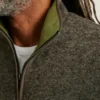 Pullover aus italienischer Wolle mit halbem Reißverschluss Pullover aus italienischer Wolle mit halbem Reißverschluss