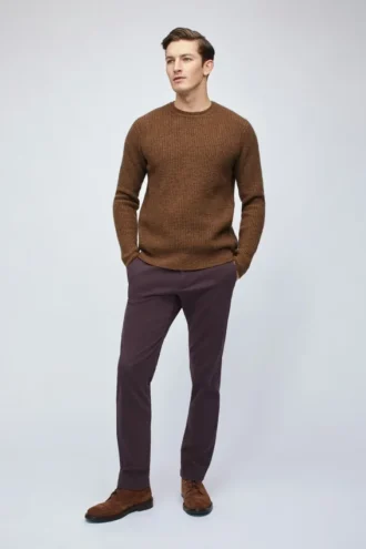Pullover mit Rundhalsausschnitt aus Yak-Mischung
