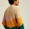 Pullover mit Rundhalsausschnitt und abstraktem Sonnenuntergangsmuster Pullover mit Rundhalsausschnitt und abstraktem Sonnenuntergangsmuster