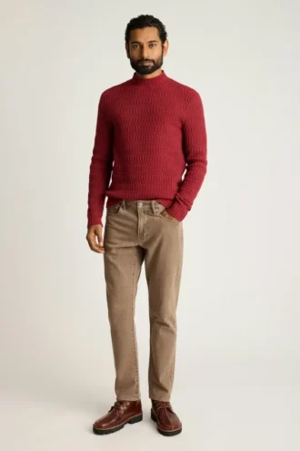 Pullover mit Stehkragen aus Merinomischung