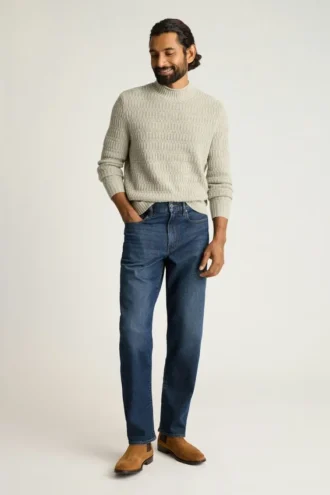 Pullover mit Stehkragen aus Merinomischung