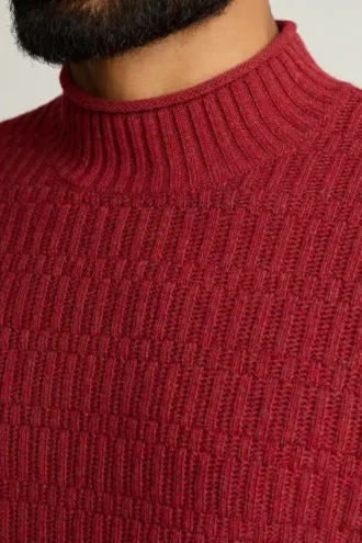 Pullover mit Stehkragen aus Merinomischung