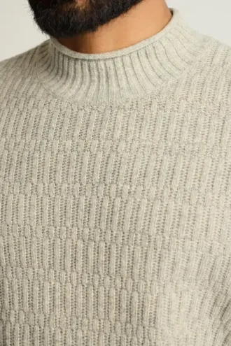 Pullover mit Stehkragen aus Merinomischung