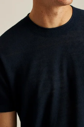 Pullover-T-Shirt aus Leinenmischung