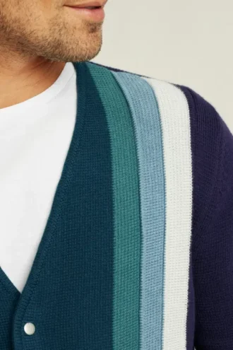 Retro-Strickjacke aus Baumwolle und Kaschmir