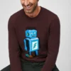 Roboter-Pullover mit Rundhalsausschnitt Roboter-Pullover mit Rundhalsausschnitt