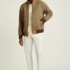Robuste, schicke und stilvolle Bonobos Harrington-Jacke aus Leinen