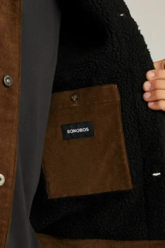 Sherpa-gefütterte Cordjacke