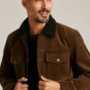 Sherpa-gefütterte Cordjacke Sherpa-gefütterte Cordjacke