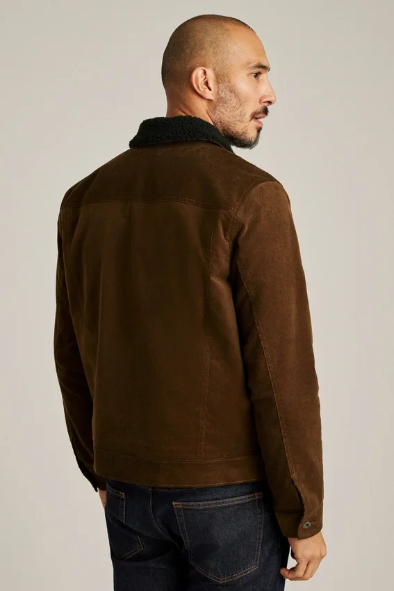 Sherpa-gefütterte Cordjacke Sherpa-gefütterte Cordjacke