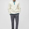 Sherpa-Jacke mit halbem Reißverschluss Sherpa-Jacke mit halbem Reißverschluss