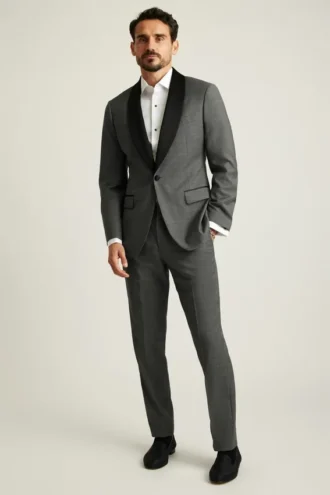 Smokingjacke mit Schalkragen