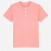 Stückgefärbtes Henley Stückgefärbtes Henley