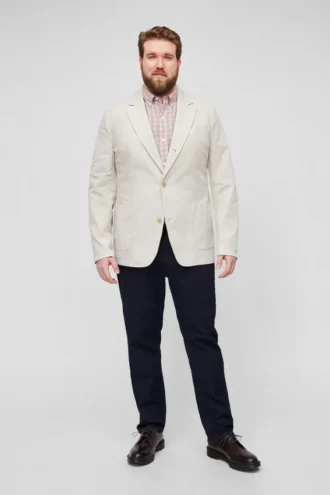 Stretch-Baumwoll-Chore-Blazer in Großen Größen