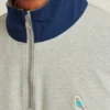 Stretch-French-Terry-Pullover mit halbem Reißverschluss Stretch-French-Terry-Pullover mit halbem Reißverschluss