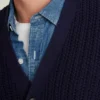 Strickjacke aus Baumwolle mit offenem Strickmuster Strickjacke aus Baumwolle mit offenem Strickmuster
