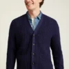 Strickjacke aus Baumwolle mit offenem Strickmuster Strickjacke aus Baumwolle mit offenem Strickmuster
