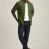 Strickjacke mit Zopfmuster