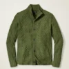 Strickjacke mit Zopfmuster