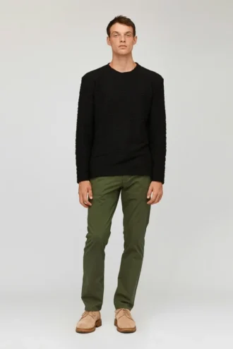 Strukturiertes Sweatshirt mit Rundhalsausschnitt