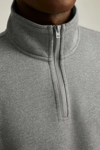 Superweiches Fleece mit halbem Reißverschluss