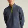 Sweater Fleece Snap Mock