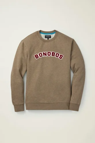 Sweatshirt im College-Stil mit Rundhalsausschnitt | Weiches Logo für hohen Tragekomfort