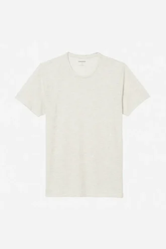 T-Shirt mit Rundhalsausschnitt aus gesponnenem Garn | Große Größen T-Shirt mit Rundhalsausschnitt aus gesponnenem Garn | Große Größen
