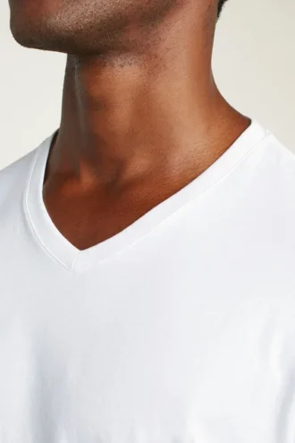 T-Shirt mit V-Ausschnitt aus Bio-Baumwolle