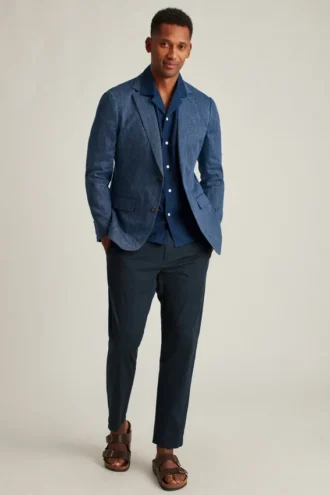 Unconstructed Blazer aus italienischem Leinen