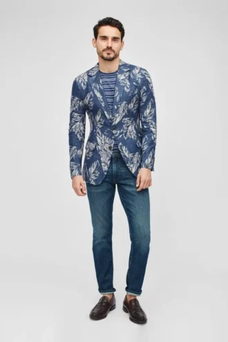 Unconstructed Blazer mit Blumenmuster